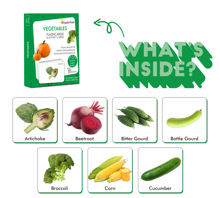GrapplerTodd - Flash Cards | Vegetables & Fruits Flashcards for Kids