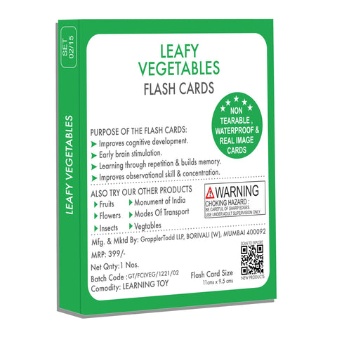 leafy vegetable activity cards