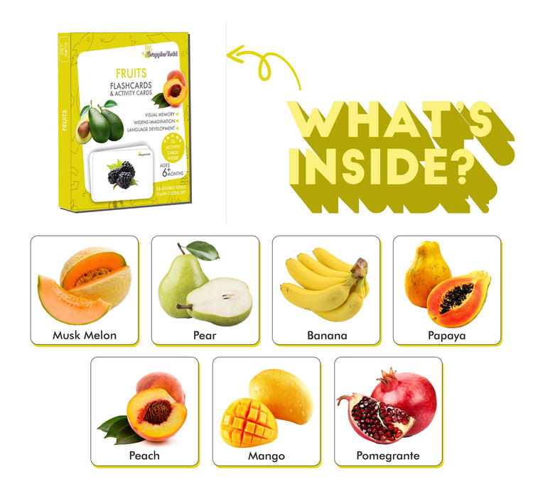 GrapplerTodd - Flash Cards | Vegetables & Fruits Flashcards for Kids
