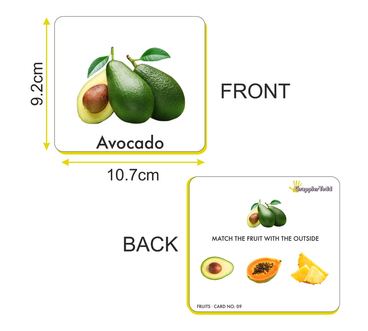 GrapplerTodd - Flash Cards | Vegetables & Fruits Flashcards for Kids