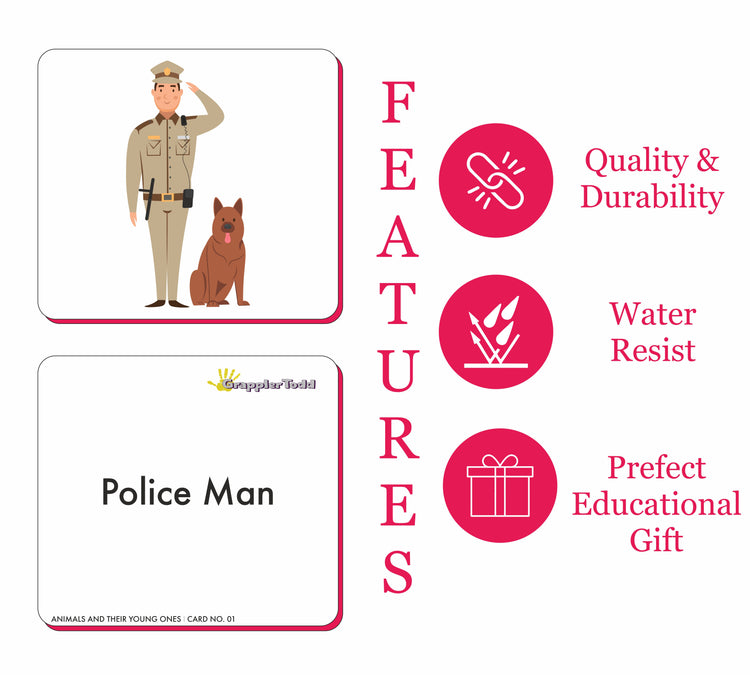 GrapplerTodd - Community Helpers Flashcards For Kids