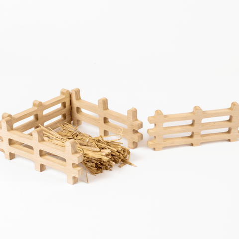 GrapplerTodd - Wooden Miniature Fences | Set Of 4 Wooden Fences For Kids