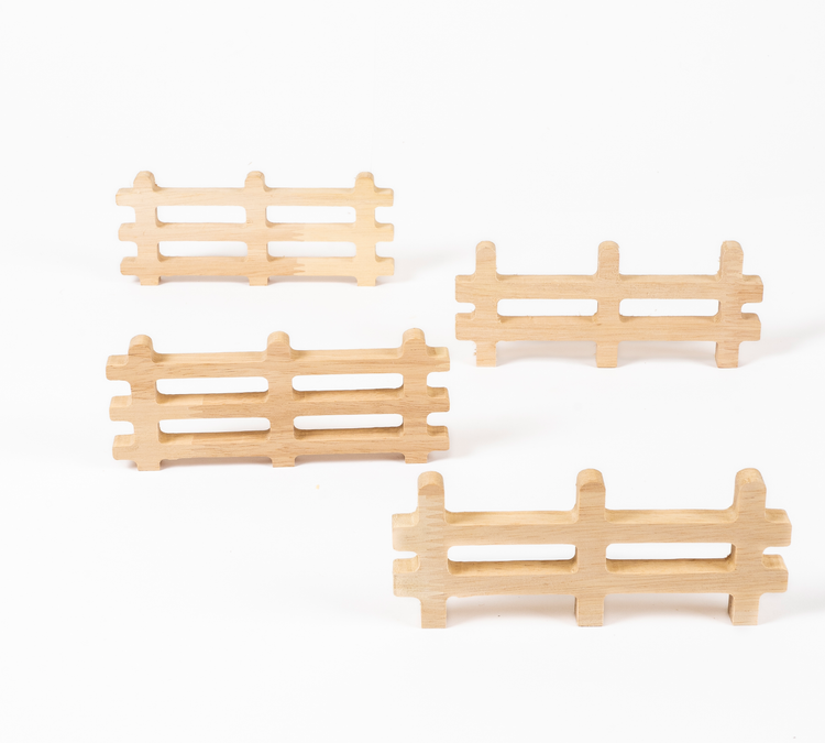 GrapplerTodd - Wooden Miniature Fences | Set Of 4 Wooden Fences For Kids