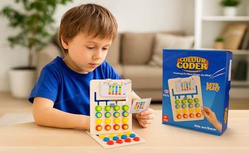 GrapplerTodd -Colour Coder, Kids Montessori Slide Puzzle I Colour & Pattern Matching