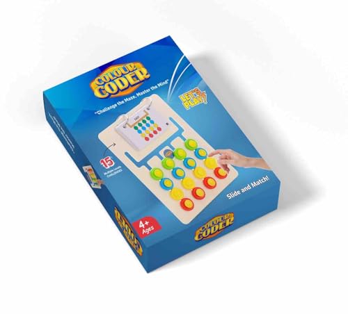 GrapplerTodd -Colour Coder, Kids Montessori Slide Puzzle I Colour & Pattern Matching