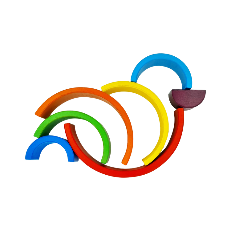 GrapplerTodd - Wooden Rainbow Stacker | 7 Pieces
