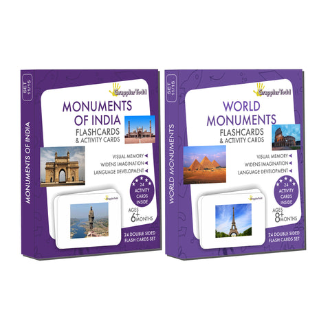 GrapplerTodd - Activity Flash Cards | Monuments of India & World Monuments Flashcards for Kids