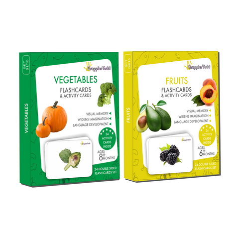 GrapplerTodd - Flash Cards | Vegetables & Fruits Flashcards for Kids