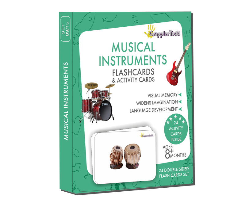GrapplerTodd - Musical Instruments Activity Flashcards For Kids