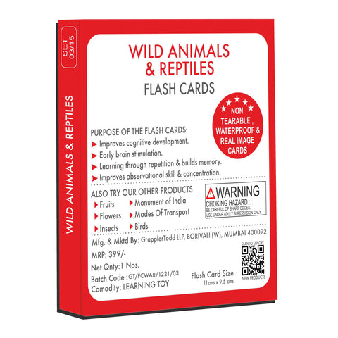 GrapplerTodd - Wild Animals & Reptiles Flashcards for Kids