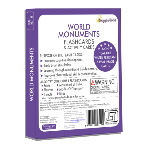 GrapplerTodd - World Monuments Activity Flashcards For Kids