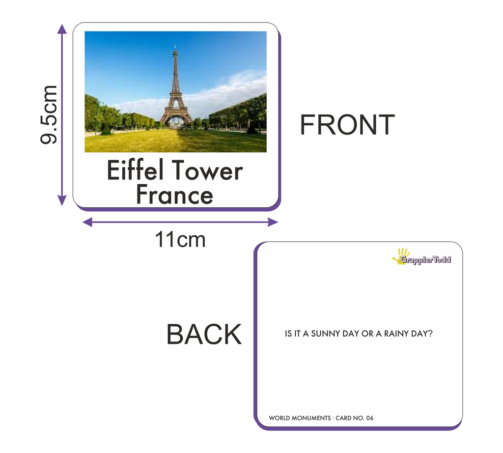 GrapplerTodd - World Monuments Activity Flashcards For Kids