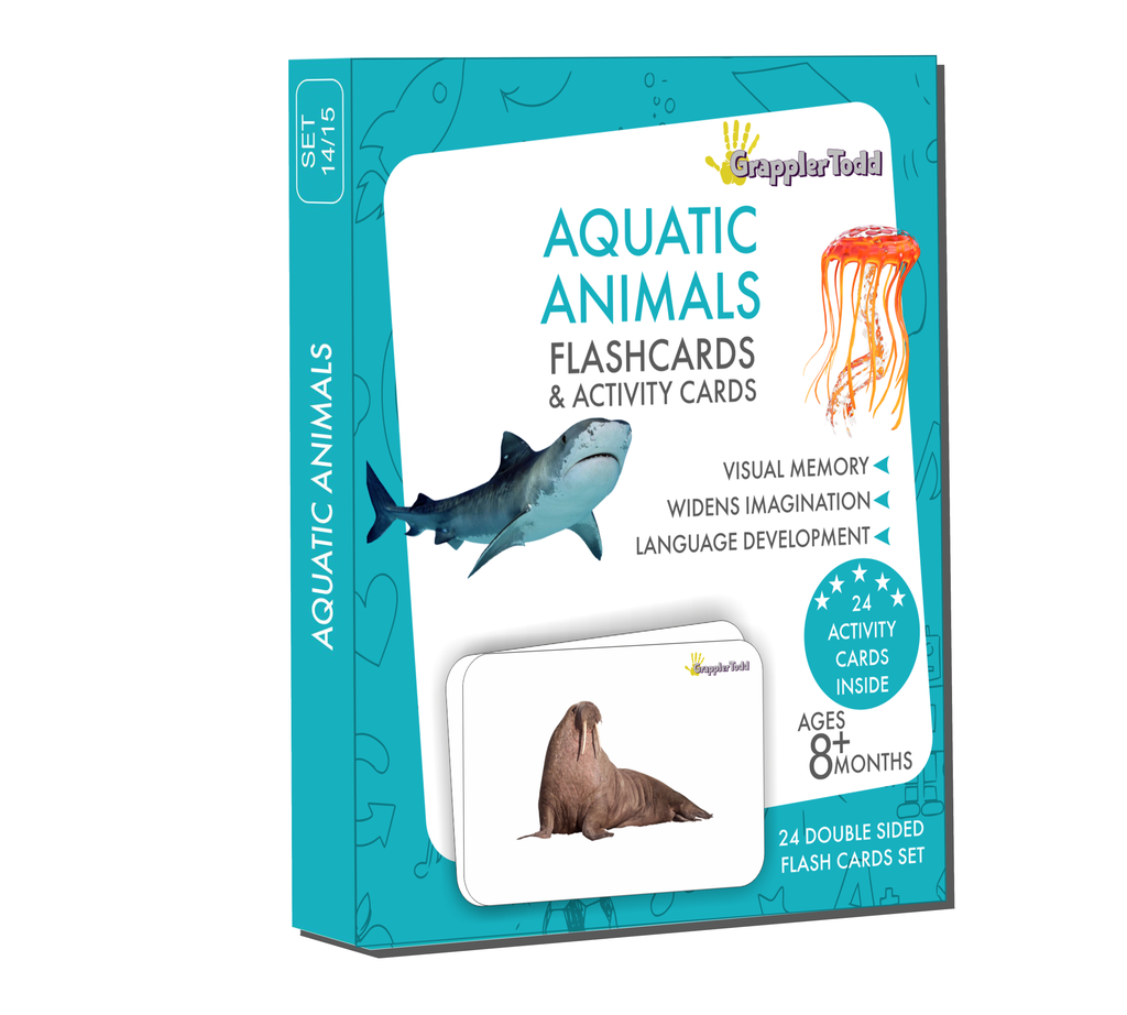 GrapplerTodd - Aquatic Animals Activity Flashcards for Kids