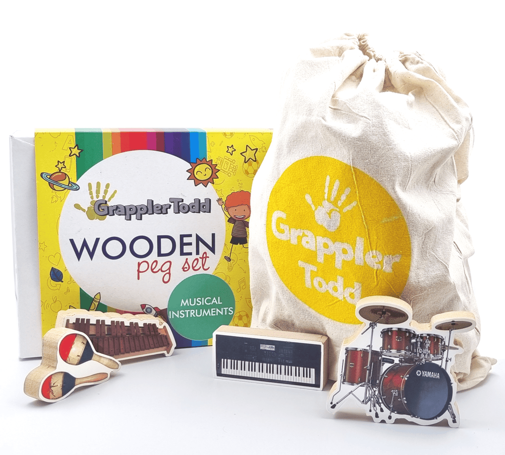 GrapplerTodd - Wooden Musical Instruments Toy Set