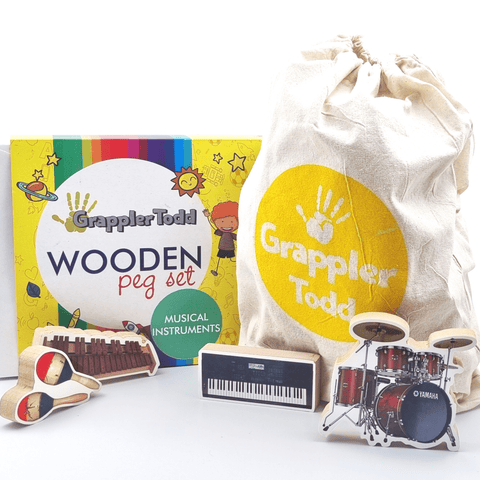 GrapplerTodd - Wooden Musical Instruments Toy Set