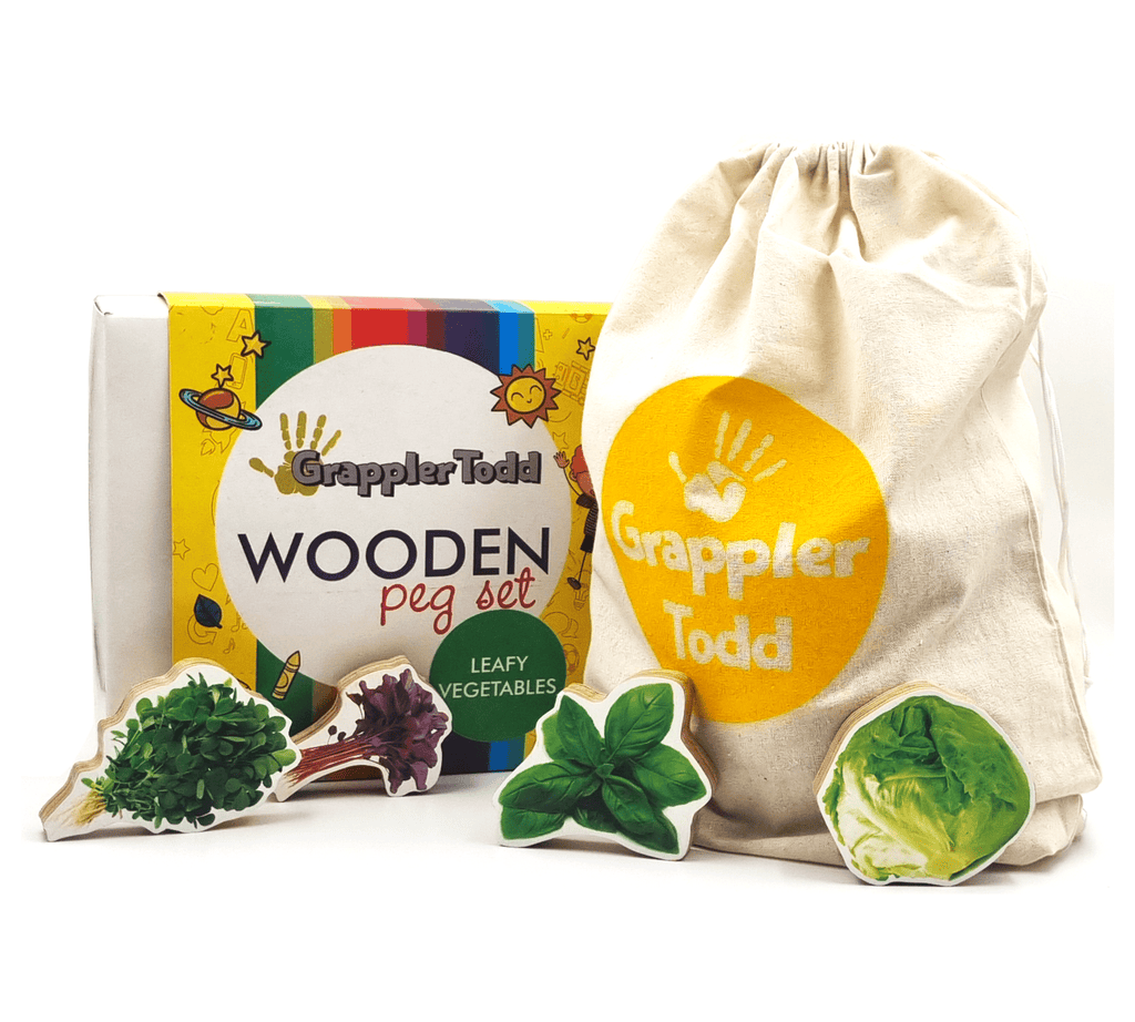 GrapplerTodd - Wooden Leafy Vegetables Toy Set