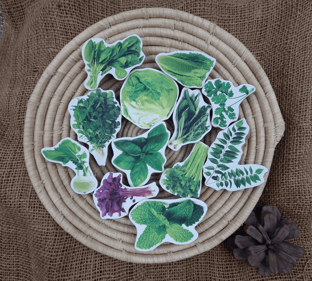 GrapplerTodd - Wooden Leafy Vegetables Toy Set