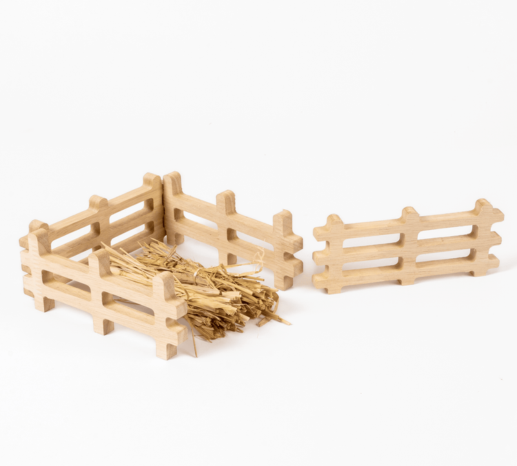 GrapplerTodd - Wooden Miniature Fences | Set Of 4 Wooden Fences For Kids