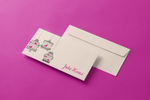 Birds in a Cage: "Chirp & Cheer" Envelope for Greetings Set Of 12