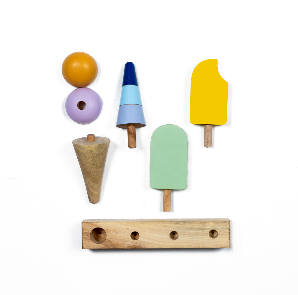 GrapplerTodd - Wooden Ice Cream Stacking Toy