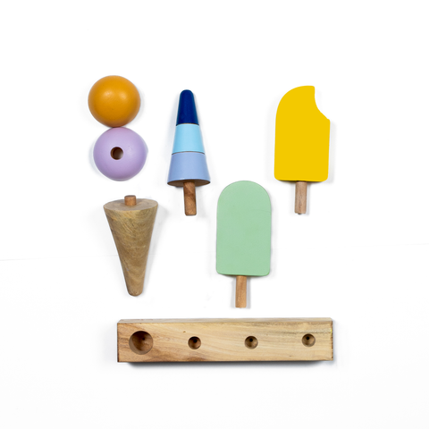 GrapplerTodd - Wooden Ice Cream Stacking Toy
