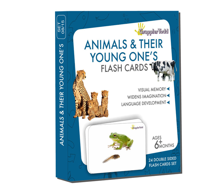 GrapplerTodd - Animals And Their Young One's Flashcards for Kids