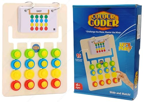 GrapplerTodd -Colour Coder, Kids Montessori Slide Puzzle I Colour & Pattern Matching
