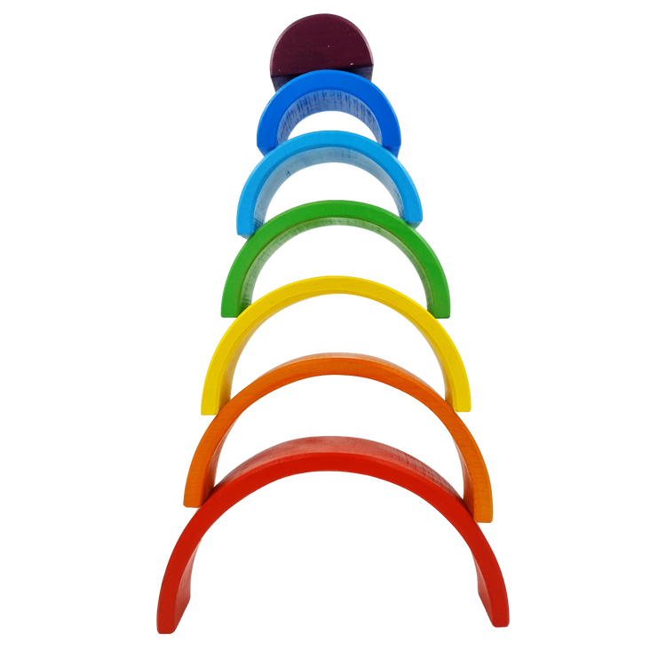 GrapplerTodd - Wooden Rainbow Stacker | 7 Pieces