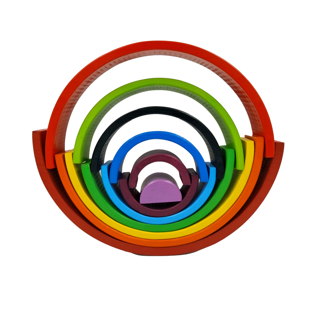 GrapplerTodd - Wooden Rainbow Stacker | 12 Pieces