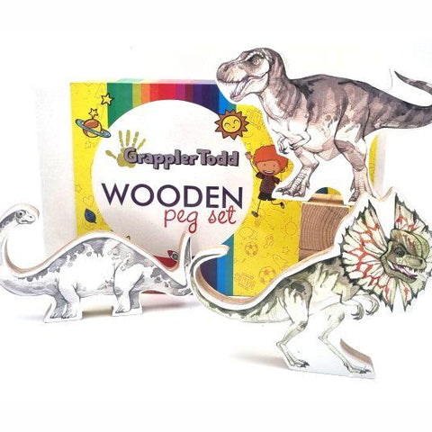 GrapplerTodd – Wooden Dino Park Toy Set